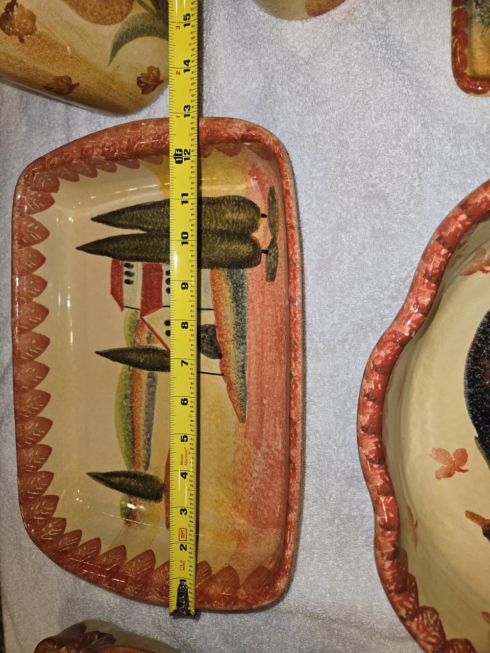 Vintage Italica ARS Italy Tuscan Village Pottery Serving Set 9pc -  NWOT